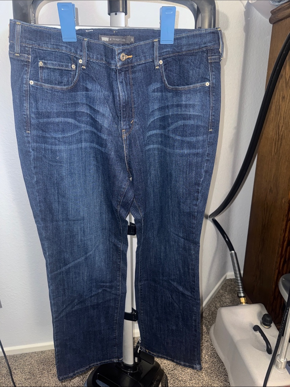 Levi's Women's Dark Indigo Straight Jeans